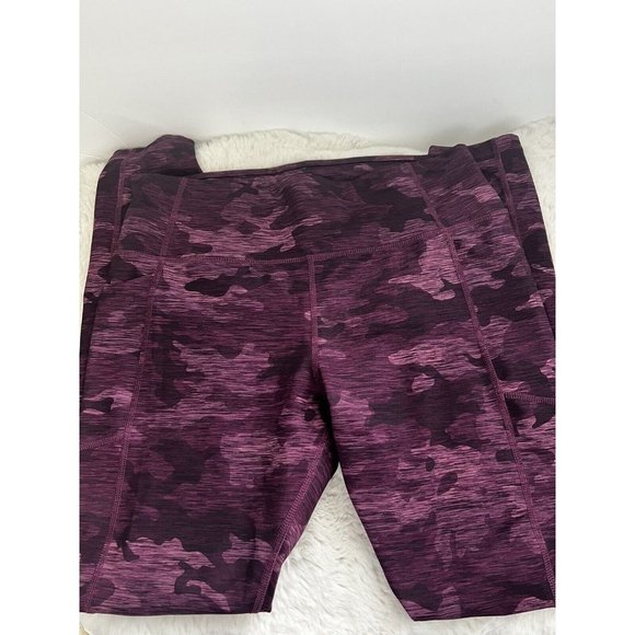 Avia Womens Core Performance Purple Camo Leggings Large 12-14 Excellent - Picture 5 of 6